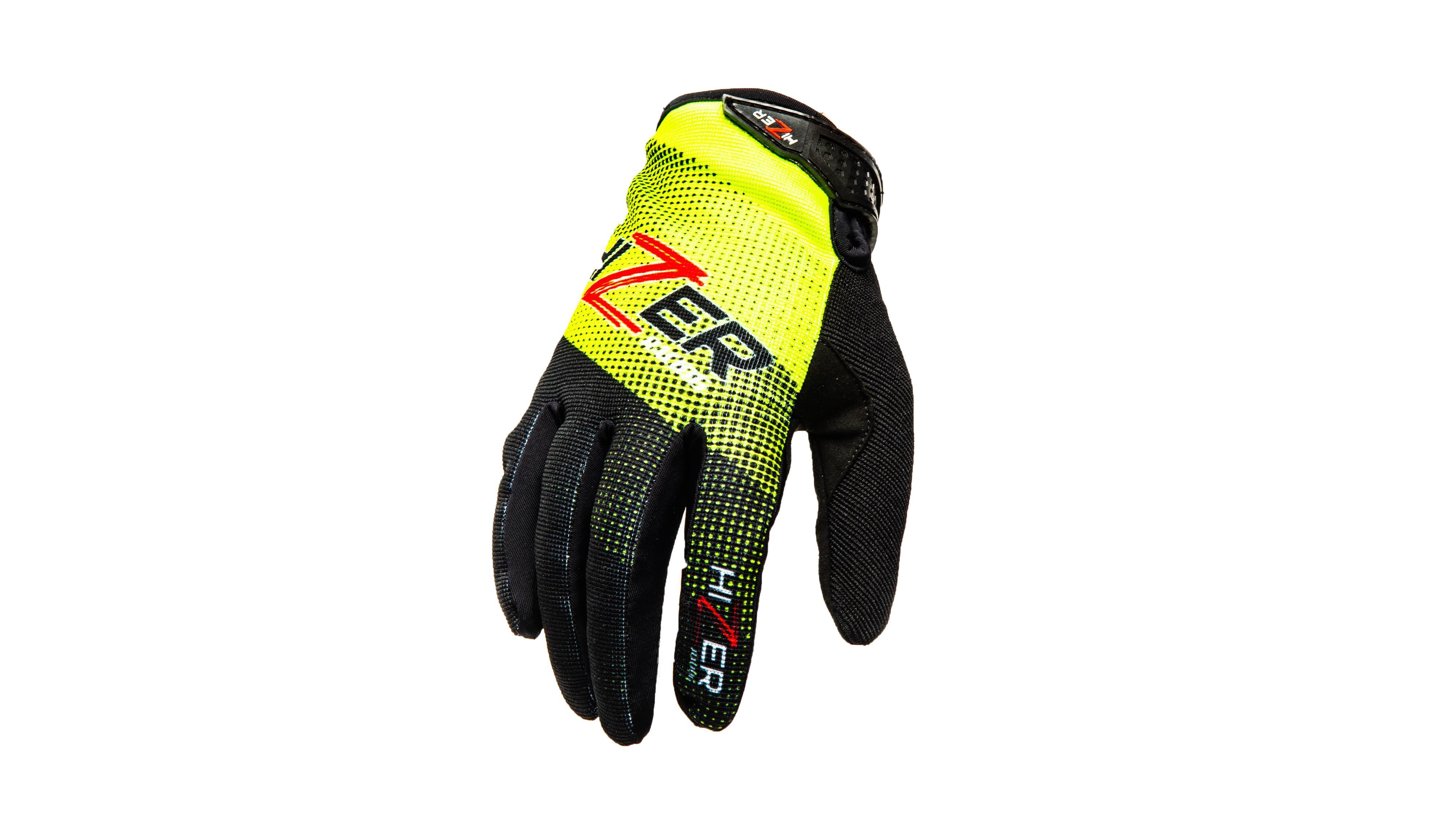 Мотоперчатки HIZER Neon-Green/White