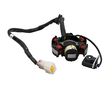 Статор генератора (6 катушек, 5 контактов) с датчиком импульса YX 125/140